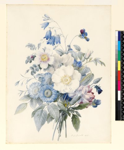 Een Tak van Zomerbloemen, 1820 door Louise DOrleans